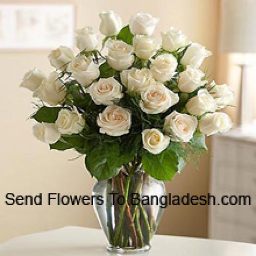 Ravishing 24 White Roses