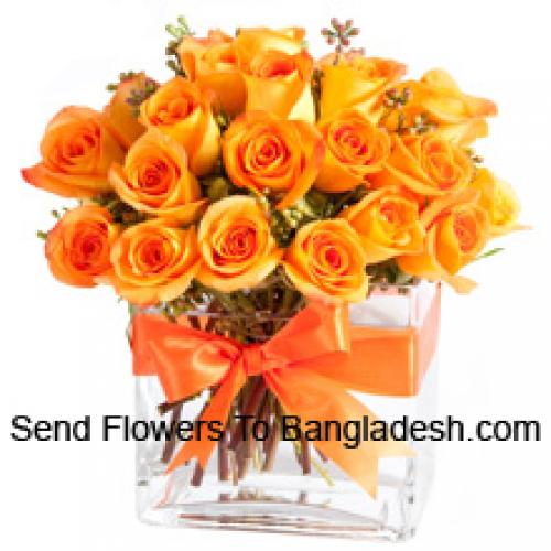 24 Sweet Orange Roses