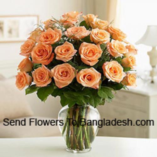 24 Divine Peach Roses