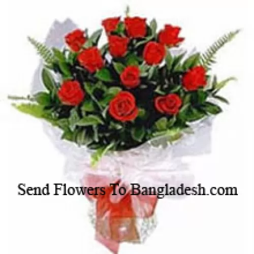 Bouquet aus 12 roten Rosen