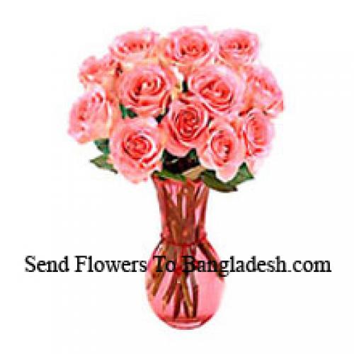 Cute 12 Pink Roses