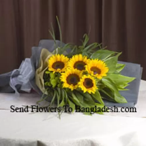 Handbündel aus Sonnenblumen