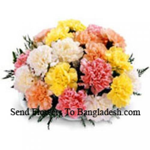 24 Assorted Carnation Basket