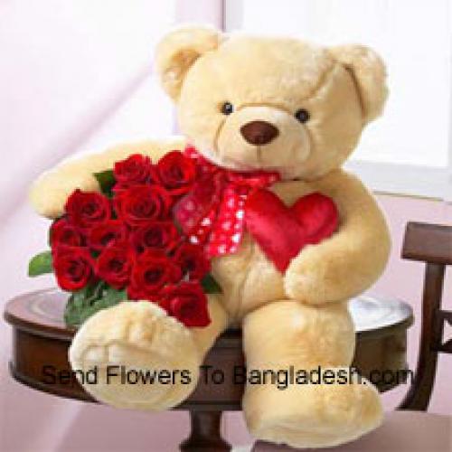 12 Niedliche Rosen mit 24 Zoll Teddy